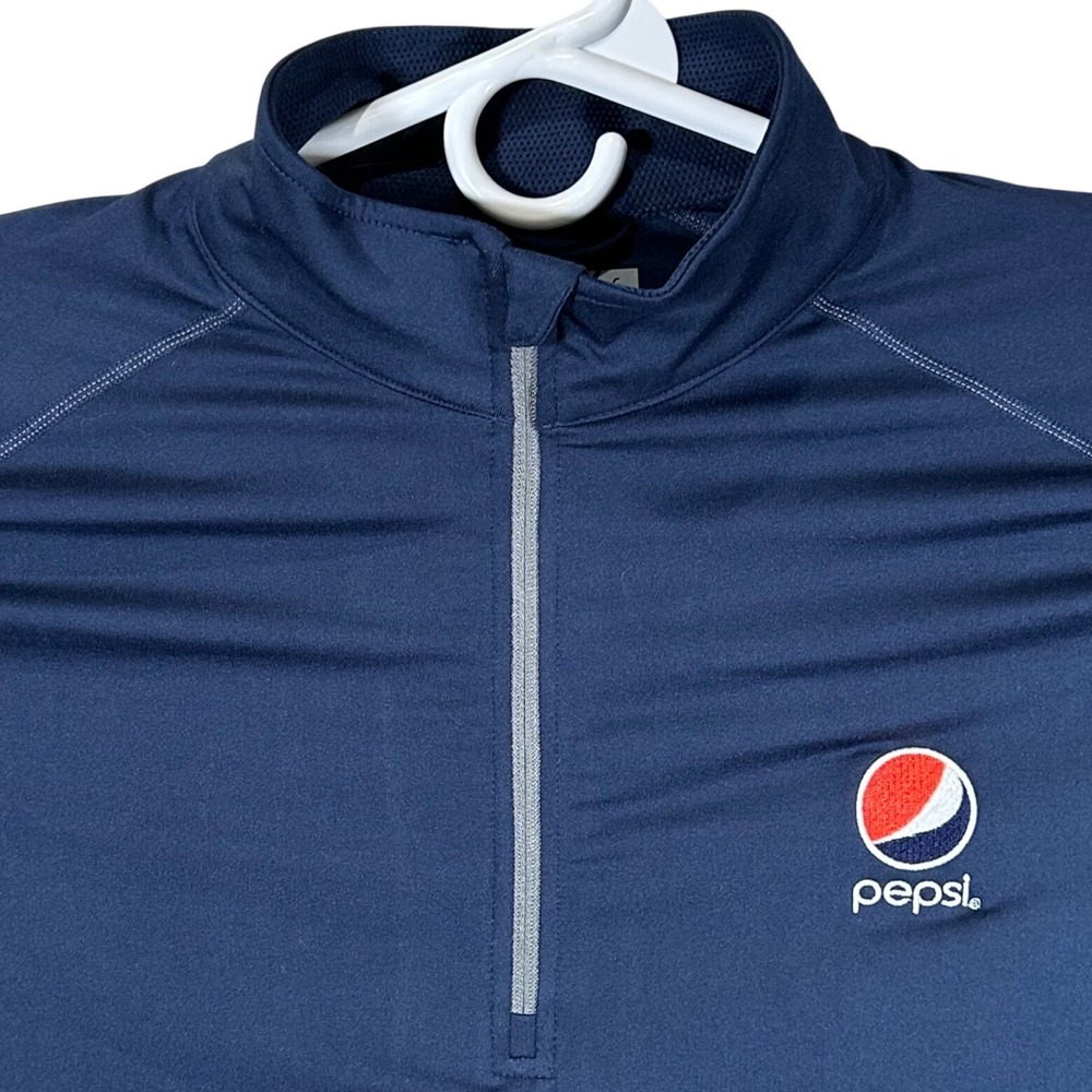 Levelwear Pepsi Employee Appreciation 2022 Navy Blue Quarter Zip Pullover Large